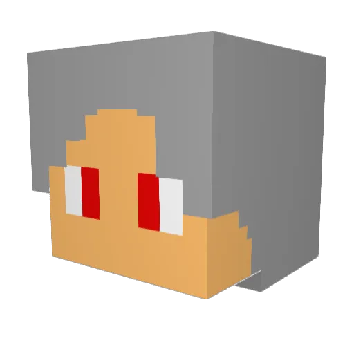 Damballas Minecraft avatar head, 3D render