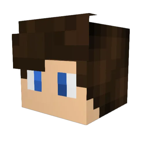 Dambinks Minecraft avatar head, 3D render
