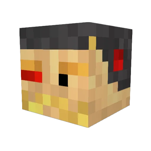 Dambok Minecraft avatar head, 3D render