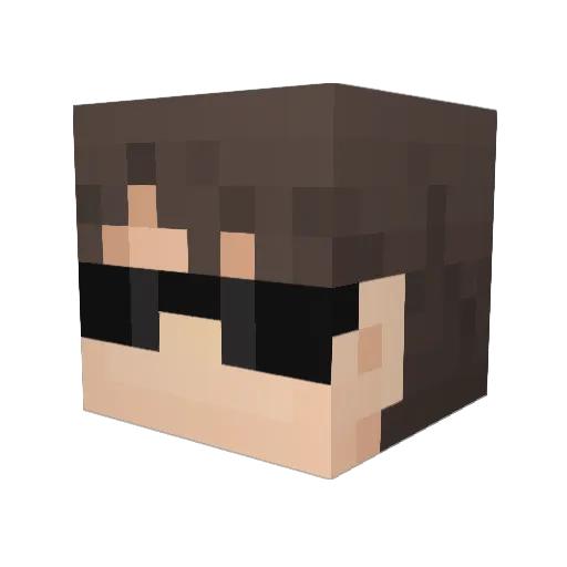 Dambot_XX Minecraft avatar head, 3D render