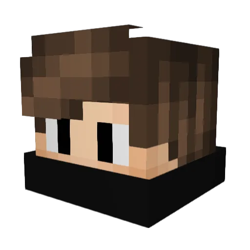 Damdam26 Minecraft avatar head, 3D render
