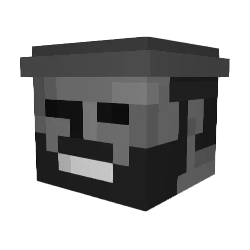 Damdod Minecraft avatar head, 3D render