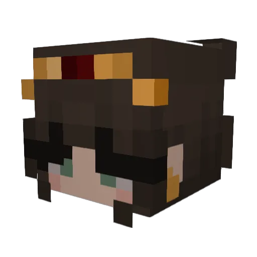 DameAnae Minecraft avatar head, 3D render