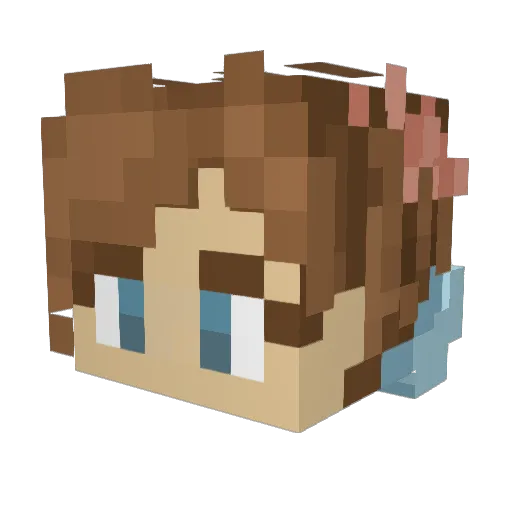 DameanaRa Minecraft avatar head, 3D render
