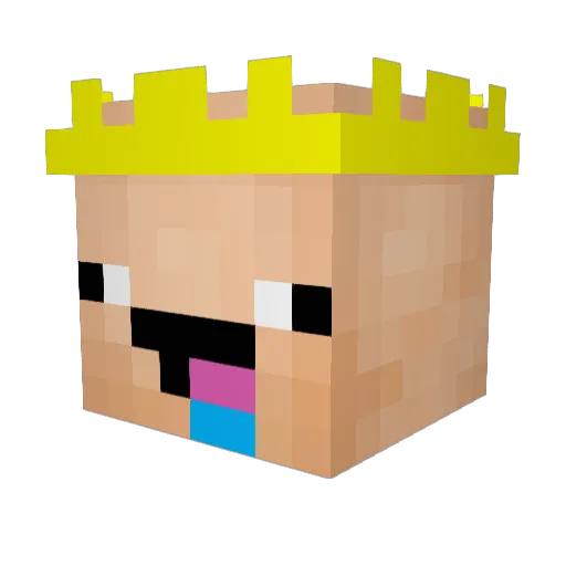 Damebro007 Minecraft avatar head, 3D render