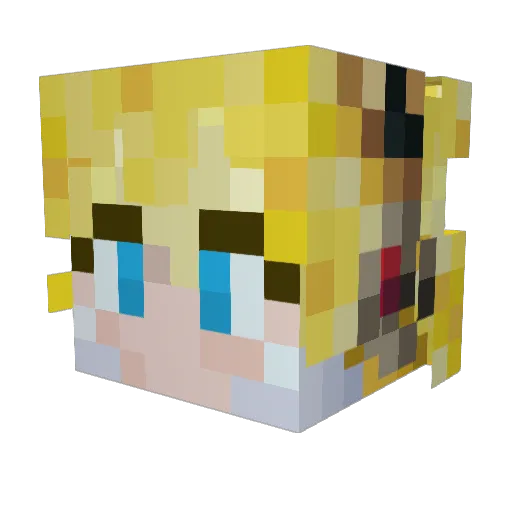 Dameijwo Minecraft avatar head, 3D render