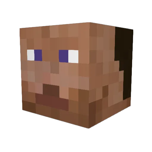 DamerOfficial Minecraft avatar head, 3D render