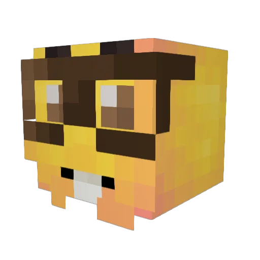 Damian3xo Minecraft avatar head, 3D render