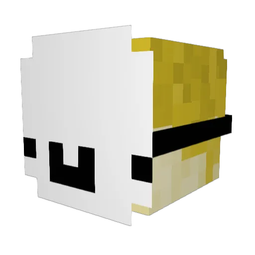 DamianC12 Minecraft avatar head, 3D render