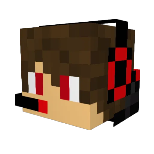 DamianGod Minecraft avatar head, 3D render