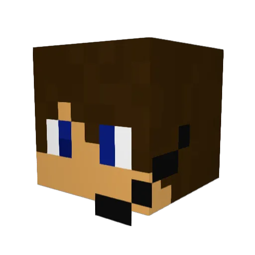 DamianK2 Minecraft avatar head, 3D render