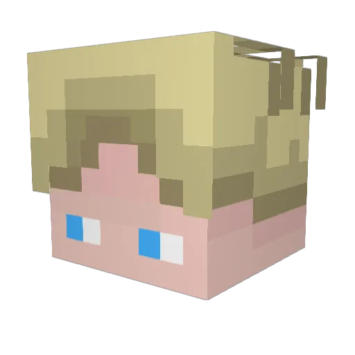 DamianMaka Minecraft avatar head, 3D render