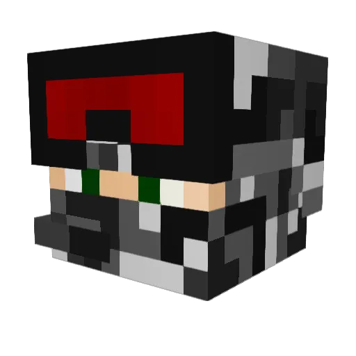 DamianMoscow Minecraft avatar head, 3D render