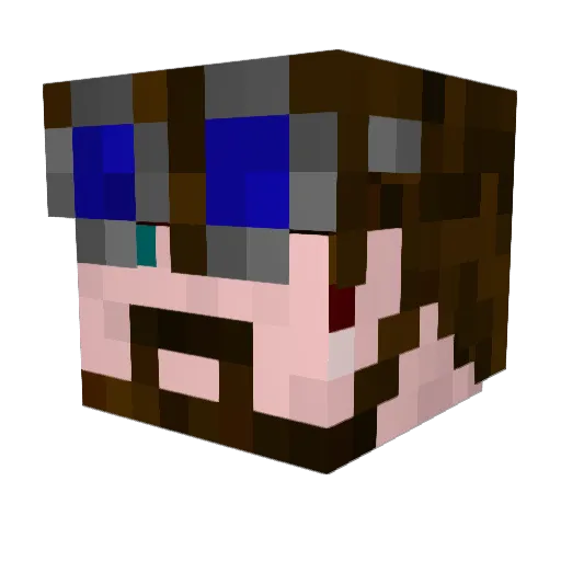 DamianTrium Minecraft avatar head, 3D render