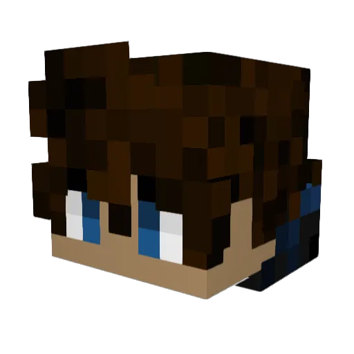 DamianVA20 Minecraft avatar head, 3D render