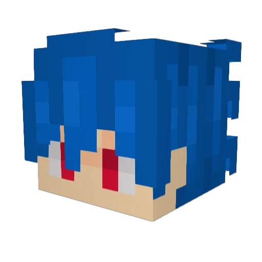 DamianVoid Minecraft avatar head, 3D render