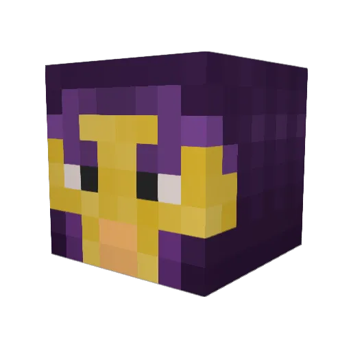 Damianisco Minecraft avatar head, 3D render