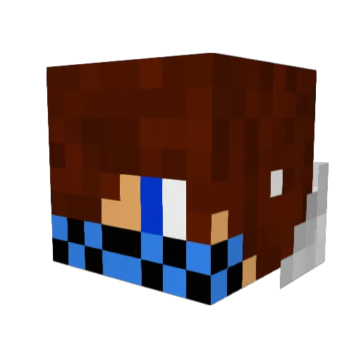 Damianq121 Minecraft avatar head, 3D render