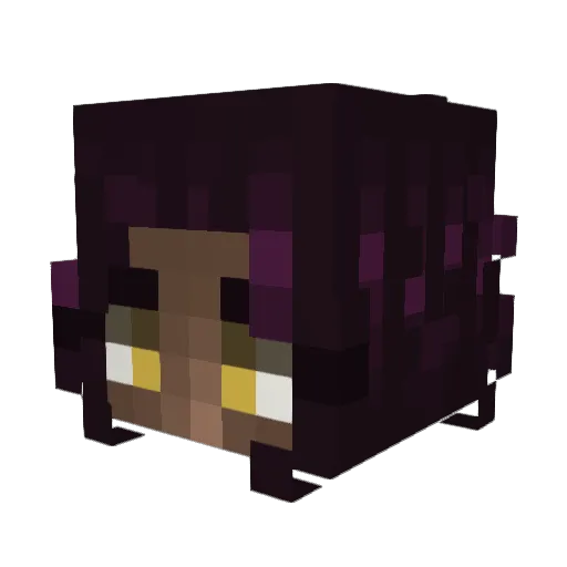 Damianzui Minecraft avatar head, 3D render