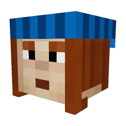 Damien5654 Minecraft avatar head, 3D render
