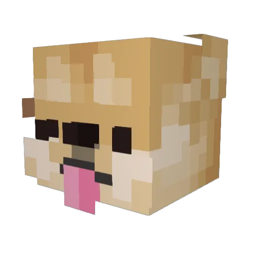 DamienRebel Minecraft avatar head, 3D render