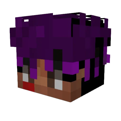 DamienTheCreator Minecraft avatar head, 3D render