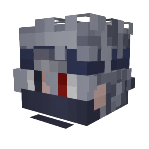 DamienWB Minecraft avatar head, 3D render