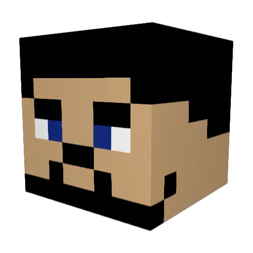 Damien_v Minecraft avatar head, 3D render