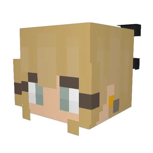 DamightyPlum Minecraft avatar head, 3D render