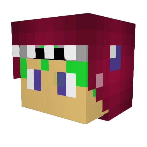 DamiiiZockt Minecraft avatar head, 3D render