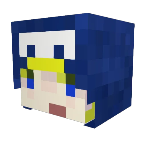 Damiiiiiin Minecraft avatar head, 3D render