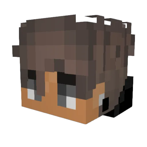 Damik1 Minecraft avatar head, 3D render