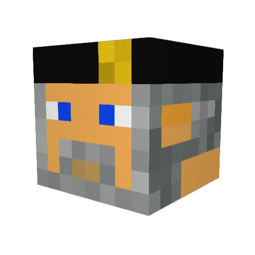 Damilon Minecraft avatar head, 3D render