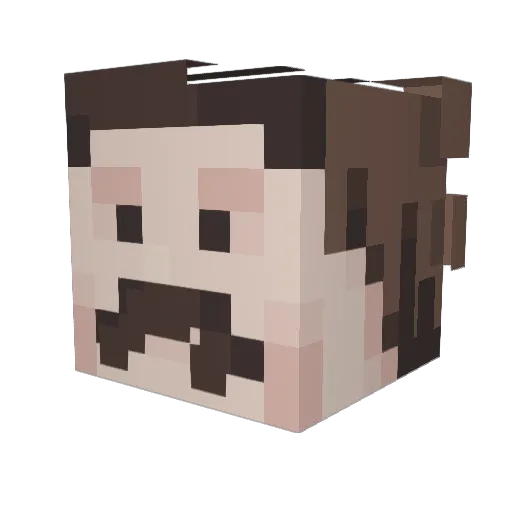 Damiman17 Minecraft avatar head, 3D render