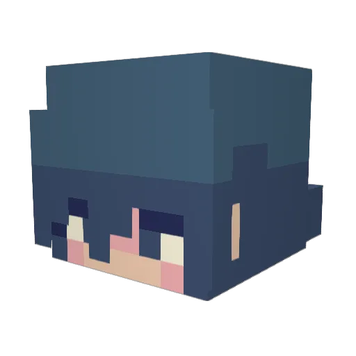 Damiot Minecraft avatar head, 3D render