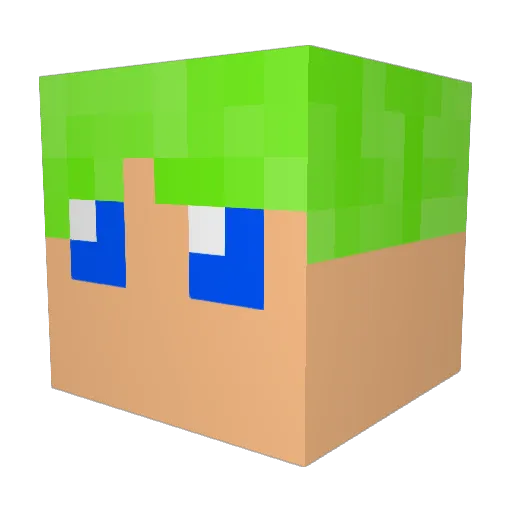 Damitanik Minecraft avatar head, 3D render