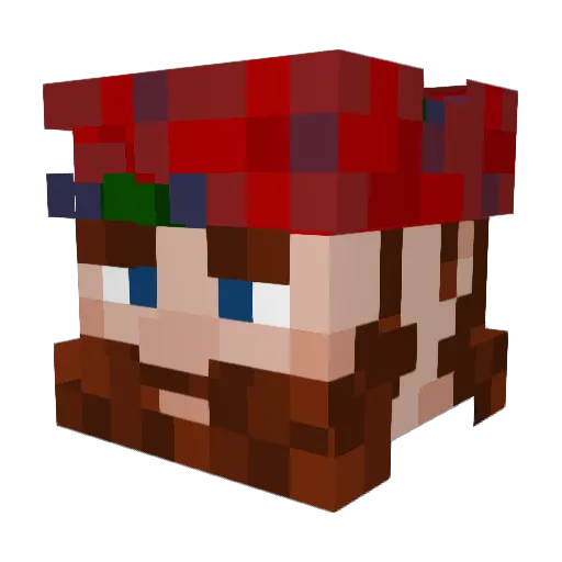 Damizzle Minecraft avatar head, 3D render