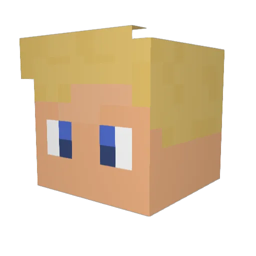 DammIzZ Minecraft avatar head, 3D render