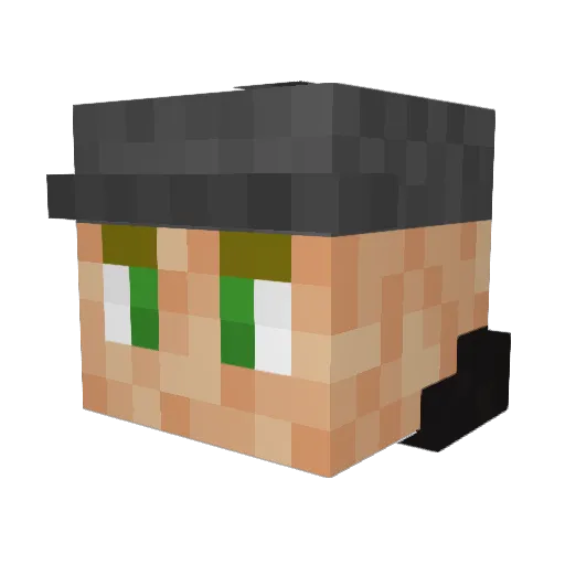 Dammaaal Minecraft avatar head, 3D render