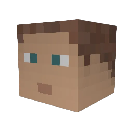 Damnath Minecraft avatar head, 3D render