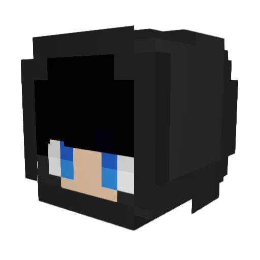 Damncrazy Minecraft avatar head, 3D render