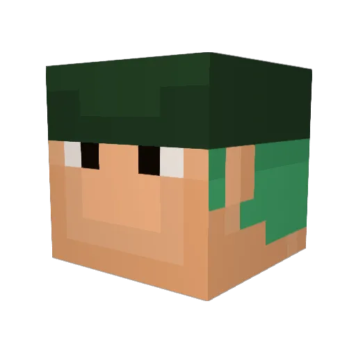 Damntoxic Minecraft avatar head, 3D render