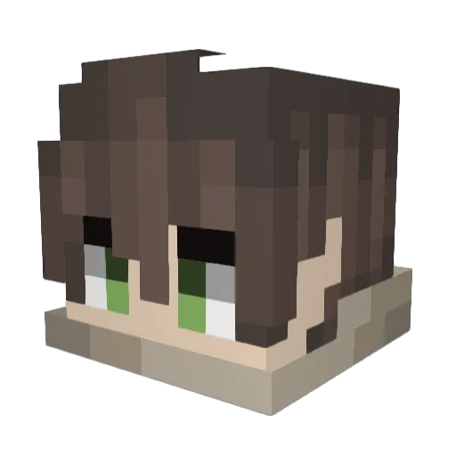 Damoclesy Minecraft avatar head, 3D render