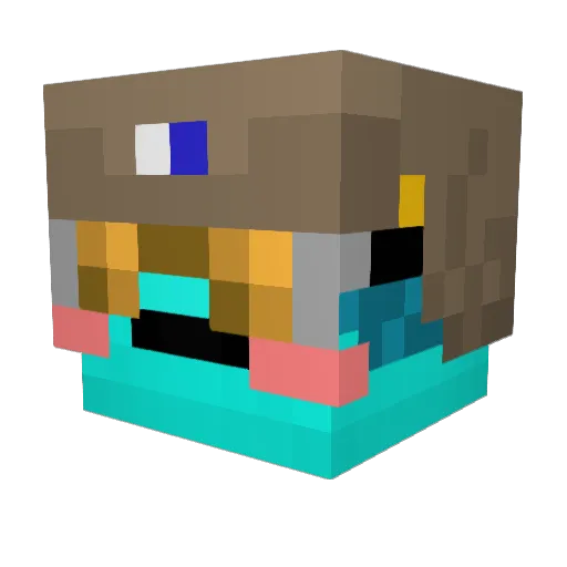 DamonLin67 Minecraft avatar head, 3D render
