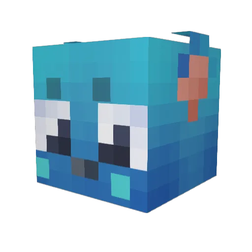 DamonSmellsFeet Minecraft avatar head, 3D render