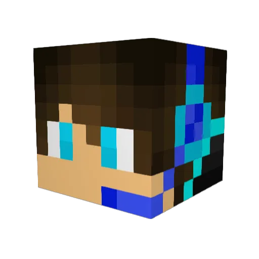 Damona78 Minecraft avatar head, 3D render