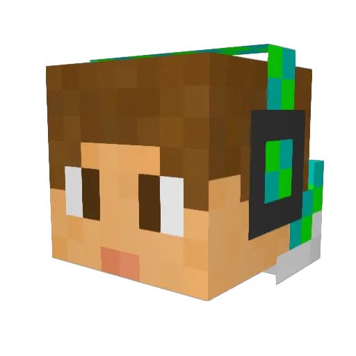 Damonator8 Minecraft avatar head, 3D render