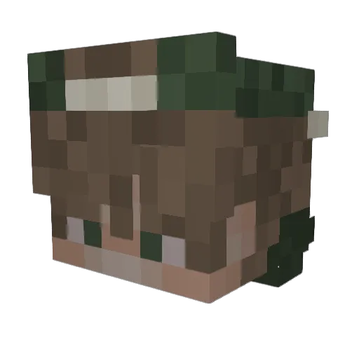 Damoooo_ Minecraft avatar head, 3D render