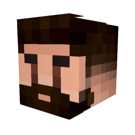 DampAnton69 Minecraft avatar head, 3D render