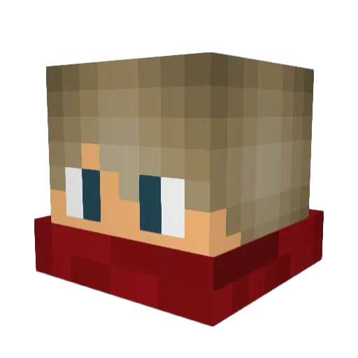 DampHT Minecraft avatar head, 3D render